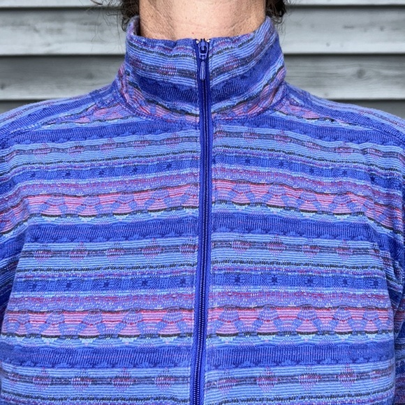 Woolrich Southwestern Sweater Aztec Navajo Pullover Blue/Purple Quarter-… - Picture 5 of 9